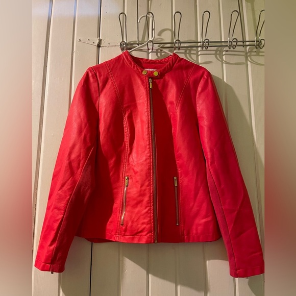 Calvin Klein faux leather jacket-small like new - Picture 1 of 8